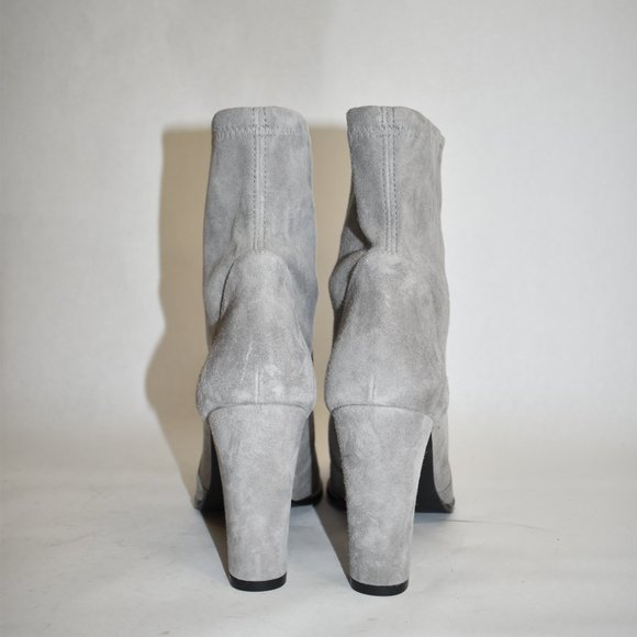 $650 STUART WEITZMAN Highland Suede grey heel Sock Boots 9 (JB22) - Picture 6 of 8